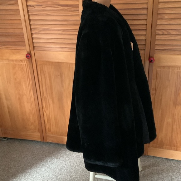 Searle Blatt made in USA FAUX FUR swing coat one size fits most mouton style - Picture 6 of 12